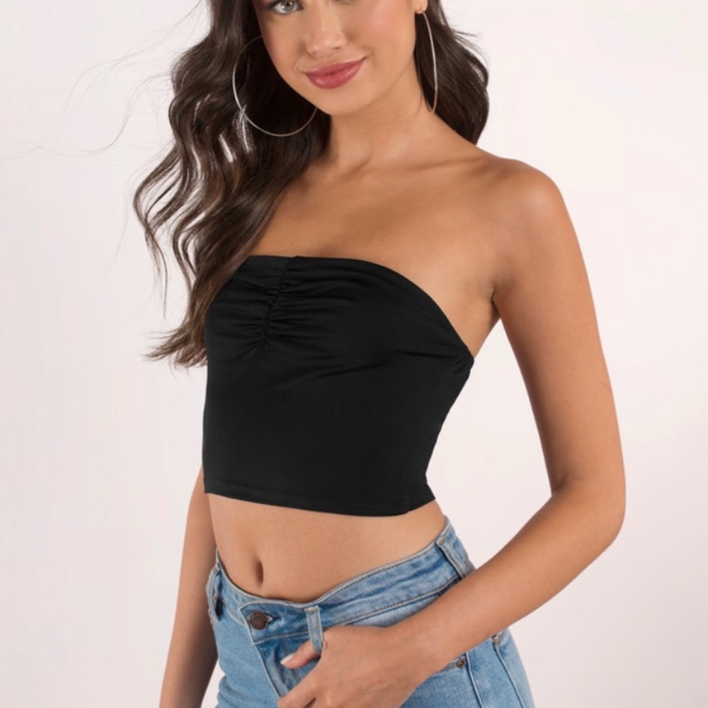 Sinched middle tube top
